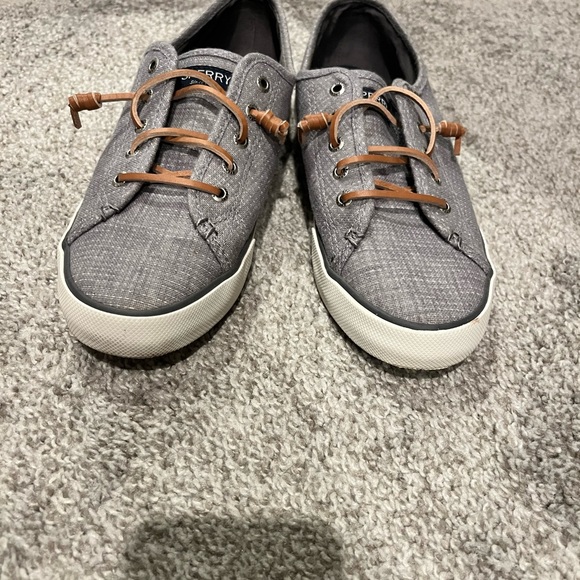 Sperry Pier View Boat Shoes Womens Size 9 Gray Canvas Slip Op low Top STS81445 - Picture 4 of 9